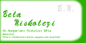 bela miskolczi business card